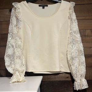 Puffer Sequins Blouse